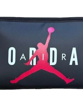 Jordan Black Toiletry Bag with Hot Pink Jumpman